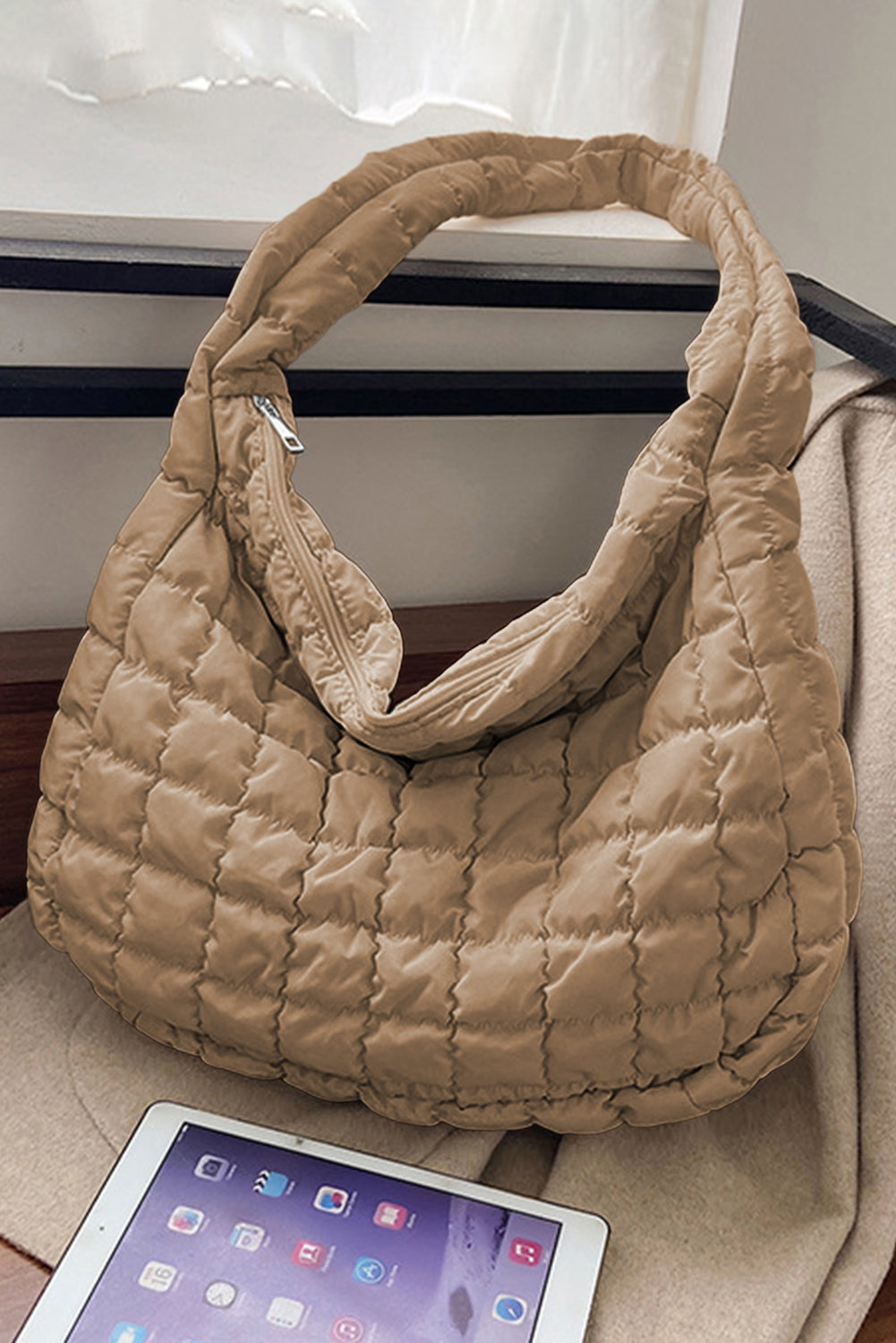 Sac Matelassé Beige Crème