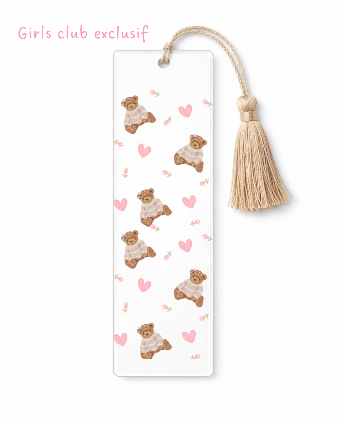 Ourson sweater rose signet